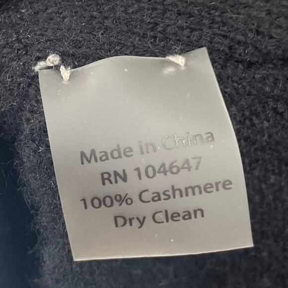 Kinross Cashmere Cardigan Sweater Dual Zipper Front Mockneck Collared Black L - Picture 8 of 8